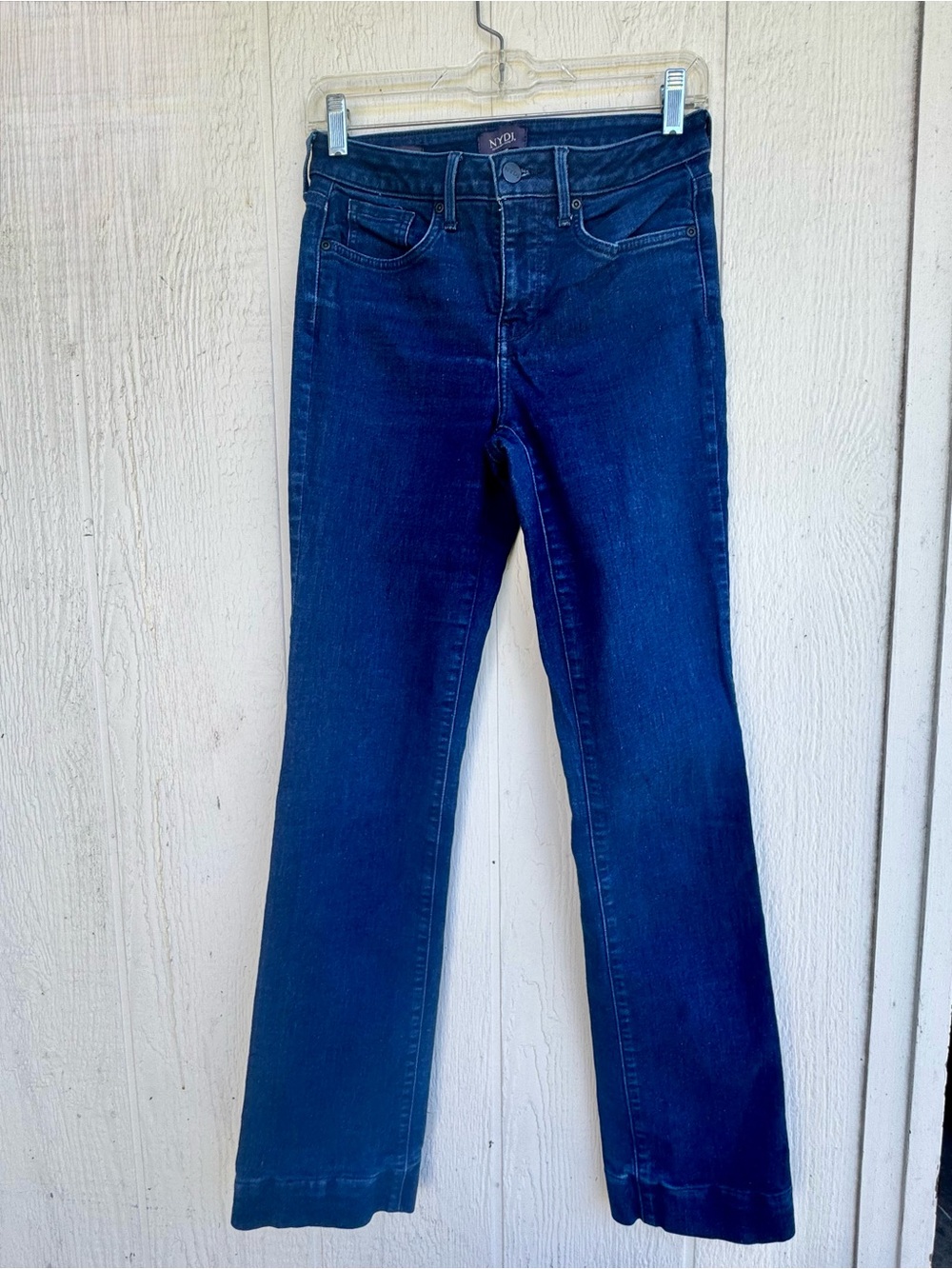 💙NYDJ Dark Indigo Flare Jeans Long Inseam Barbara